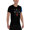 Image of Obstacle Course Racing Tech T-shirt, blue sleeve - - Hoplite-Outfitters - Training, Racing and Recovery Gear