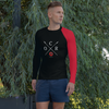 Image of Obstacle Course Racing Fitted Performance Long Sleeve, red left sleeve - - Hoplite-Outfitters - Training, Racing and Recovery Gear
