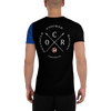 Image of Obstacle Course Racing Tech T-shirt, blue sleeve - - Hoplite-Outfitters - Training, Racing and Recovery Gear
