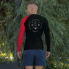 Image of Obstacle Course Racing Fitted Performance Long Sleeve, red left sleeve - - Hoplite-Outfitters - Training, Racing and Recovery Gear
