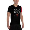 Image of Obstacle Course Racing Tech Shirt, Red Sleeve - - Hoplite-Outfitters - Training, Racing and Recovery Gear