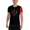 Image of Obstacle Course Racing Tech Shirt, Red Sleeve - - Hoplite-Outfitters - Training, Racing and Recovery Gear