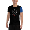 Image of Obstacle Course Racing Tech T-shirt, blue sleeve - - Hoplite-Outfitters - Training, Racing and Recovery Gear