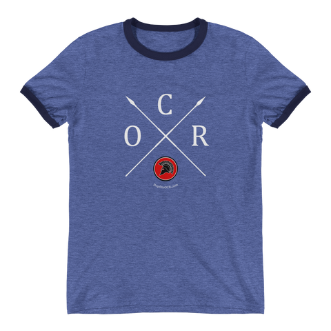 OCR Crossed Spears Ringer T-Shirt - Shirt - Hoplite-Outfitters - Training, Racing and Recovery Gear